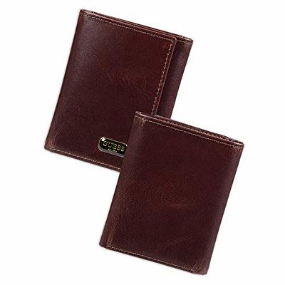 Men's Brown Leather Wallet Guess