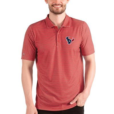 Men's Antigua Heathered Red/White Houston Texans Esteem Polo