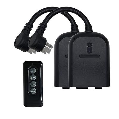 Westek Outdoor Plug-in Receiver Kit with Wireless Remote Keychain Fob, Dual  Outlet, Black RFK326LC - The Home Depot