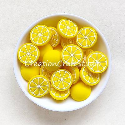 Wholesale Yellow Orange Silicone Beads, Focal 1-50Pcs 22mm Diy Pen