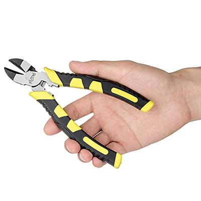 6 inch Wire Cutters Heavy Duty,Diagonal Cutting Pliers with Spring