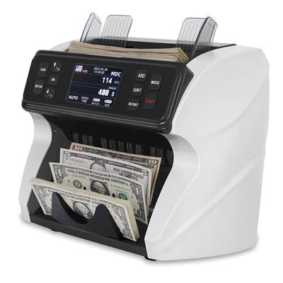  Aneken Money Counter Machine with Value Count, Dollar, Euro  UV/MG/IR/DD/DBL/HLF/CHN Counterfeit Detection Bill Counter, Add and Batch  Modes, Cash Counter with LCD Display, 2-Year Warranty : Productos de Oficina