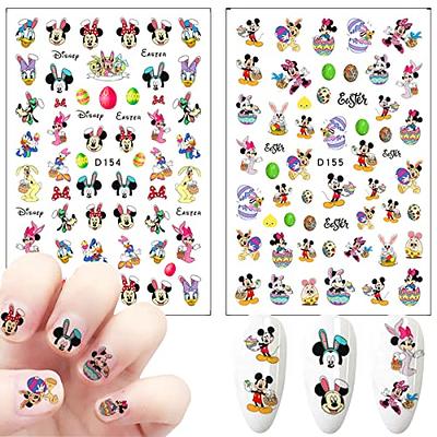 Nail Art Stickers 12 Sheets Cute Cartoon 3D Nail Self-Adhesive