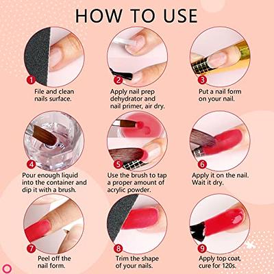 Saviland Red Clear Acrylic Powder for Nails Extension & Nail Carving