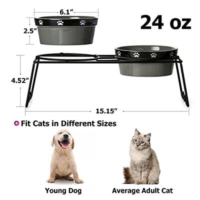 Y YHY Cat Water Bowl,Raised Cat Food Dish,Elevated Cat Bowl No  Spill,Ceramic Pet