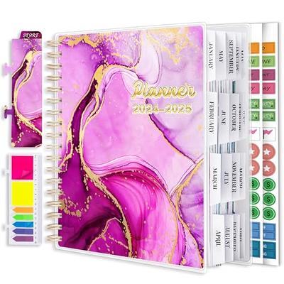 Montcool Planner 2024-2025 7.9 x 9.8, Large 18 Months Daily Weekly  Monthly Planner Yearly Agenda Jan. 2024–Jun. 2025, Page Tabs, Separator  Page, Pocket Folder, Bookmark, Sticky Note Set - Yahoo Shopping