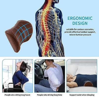 Memory Foam Waist Lumbar Support Pillow Car Ergonomic Backrest Cushion