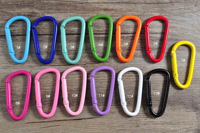 Carabiner Clip Keychain, D Ring Caribeaner Clip,12PCS Carabiner Aluminum  Buckle Keychain Clip, Spring Snap Key Chain Clip Hook