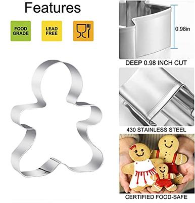 Gingerbread Man Cookie Cutter Set - 3 Piece - Stainless Steel