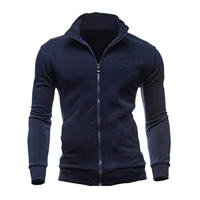 Reebok Men's Lightweight Fleece Jacket - Full Zip Up Active Fleece