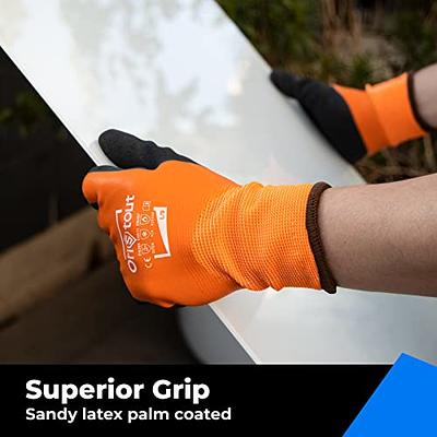 Orange Sure-Grip Work Gloves