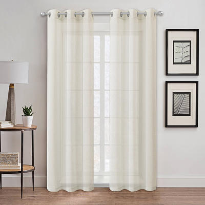 Linen Window Curtains, 8 Colors, Sheer Linen Curtain Panels With