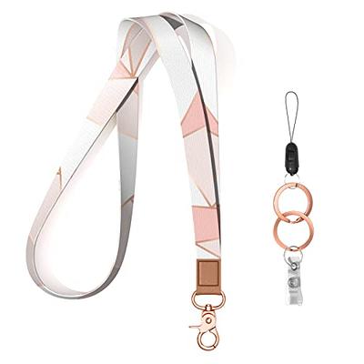  Fishent Braided Wristlet Keychain, Cute Wrist Lanyards for Keys,  Upgraded Stretchy Key Chain Holder for Women Men, Wrist Strap Keychain for  Car Keys Phone Camera Wallet ID Badges Card (Pink) 