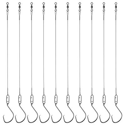 Dr.Fish 100 Pack Aberdeen Fishing Hooks Extra Long Shank Bronze