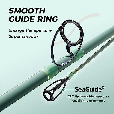 FISHAPPY Carbon Fiber Surf Rod Saltwater Surf Spinning Fishing Rod with  Seaguide Reel Seat (9' - 2 Piece) - Yahoo Shopping