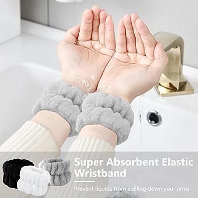 Face Washing Wristbands-Absorbent Wristband for Washing Face Microfiber  Wrist Wash Band Towel, Makeup Skincare Prevent Liquids Spilling Down Arm