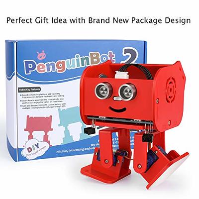 ELEGOO Penguin Bot Biped Robot Kit Compatible with Arduino, STEM Projects &  Toys for Kids, Teens