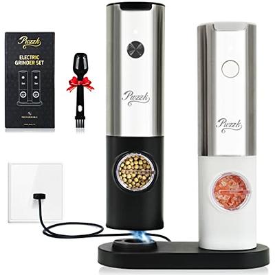 𝑵𝒆𝒘 𝑼𝒑𝒈𝒓𝒂𝒅𝒆𝒅 PwZzk Electric Salt and Pepper Grinder Set