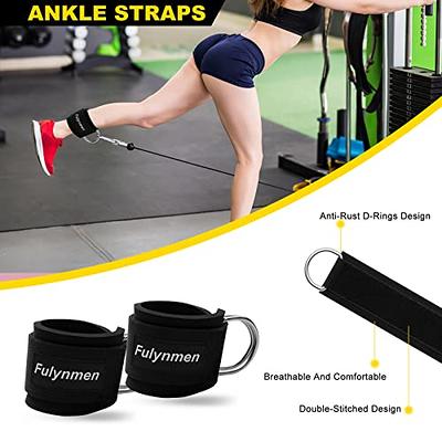 NEALFIT Ankle Strap for Cable Machine, Gym Ankle Cuff for Kickbacks, Leg  Extensions, Glute Workouts, Booty Hip Abductors Exercise for Women and Men  Black - Single