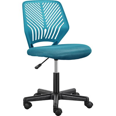 Costway Mid Back Armless Office Chair Adjustable Swivel Fabric Task Desk  Chair