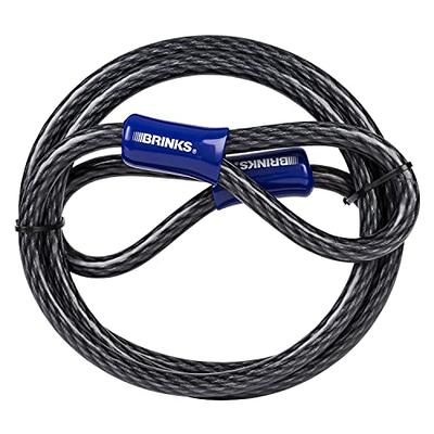 Lumintrail 12mm (1/2 inch) Heavy-Duty Security Cable, Vinyl Coated Braided  Steel with Sealed Looped Ends (4', 7', 10', 15' or 30') (4-FT)