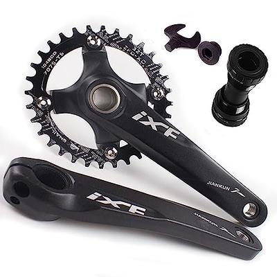 QHIYRZE Mountain Bike Crankset 170mm Hollow Integrated MTB Crank