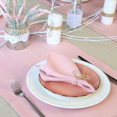 Light pink linen napkins set / Cloth baby shower napkins bulk
