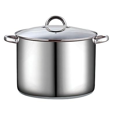 NutriChef 16-Quart Stainless Steel Stockpot - 18/8 Food Grade Heavy Duty  Large Stock Pot for Stew, Simmering, Soup, Includes Lid, Dishwasher Safe,  Works w/Induction, Ceramic & Halogen Cooktops - Yahoo Shopping