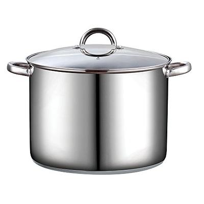 Multipurpose Quart Stock Pot With Strainer Lid - Three-layer Non