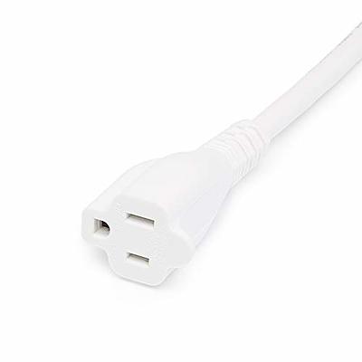 SlimLine 2235 Indoor Flat Plug Extension Cord, 3 Foot Cord, Right Angled  Plug, 16 gauge, 3 Polarized Outlets, 125 Volts, Space Saving Design,  Neutral