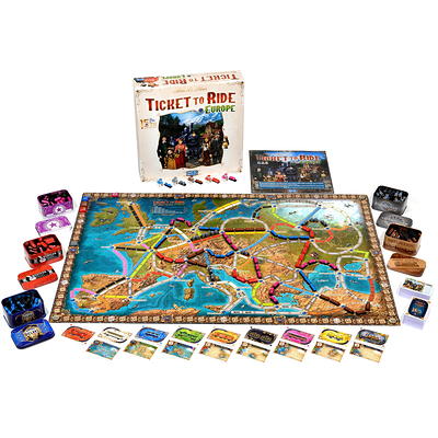 Ticket To Ride Europe 15th Anniversary | Game Board Map Of European Train  Routes