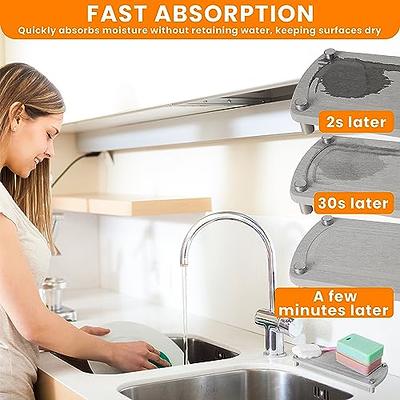 Home Sink Caddy Fast Drying Bathroom Organizer, Diatomaceous Earth