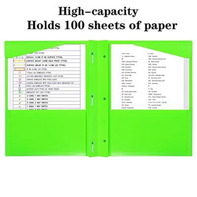  Folders, 3 Prong Folders with Pockets Bulk, (100 Pack), 2  Pocket Folders, Two Pocket Folders with Tabs, School Home or Office Supplies  (100 Pack, Assorted Colors) : Office Products