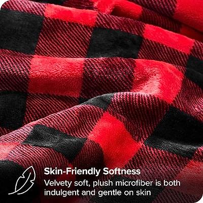 Twin/twin Xl Microlight Plush Solid Brushed Blanket Black : Target