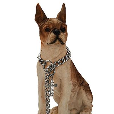 Heavy Duty Stainless Steel Adjustable Comfortable Large Dog Collar for Medium Large Dogs (24 inch, Gold)