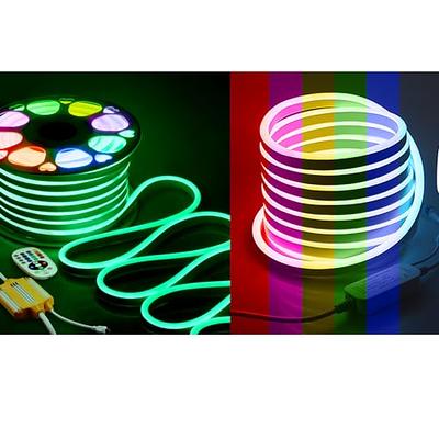 Aclorol LED Neon Rope Lights 12V 16.4FT Flexible Neon LED Strip Light  Waterproof for Bedroom Wall Indoor Outdoor Party DIY Sign Decoration Warm  White