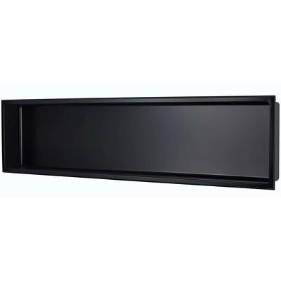 AKDY 24-in x 12-in Matte Black Stainless Rectangular Shower Niche