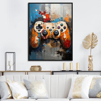 Stupell Vintage Gaming Controller Joystick Printed Throw Pillow