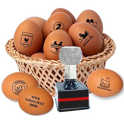 Egg Stamps for Fresh Eggs, Custom Egg Stmap, Personalize Your Eggs with  Wood Egg Stamp, Egg Stamper, Fun and Unique Designs for Eggs, Egg Stamps  for