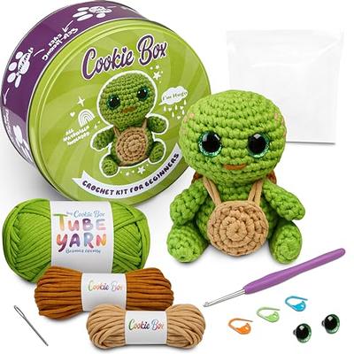 Cookie Box Crochet Kit for Beginners - Learn to Crochet Amigurumi Stuffed  Animals - Gift - for Kids (13+) and Adults - Beginner-Friendly Yarn -  Stitch-by-Stitch Video Tutorial - Turtle Hugo - Yahoo Shopping