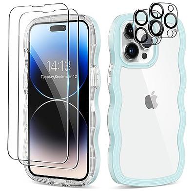 LEKEVO Frameless Fit for iPhone 14 Pro Max Case with Camera Lens Protector,  Slim Soft TPU Shockproof Phone Cover, Minimalist Yet Protective Bumper