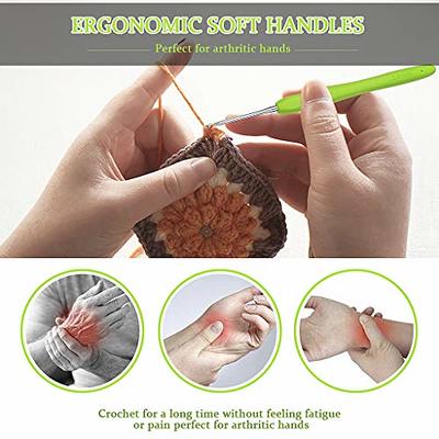 Ergonomic Handle Crochet Hooks Knitting Crocheting Needles Blanket Shawl  Yarn Hand Weave Tool Sewing Accessories for