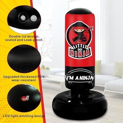 Inflatable Punching Bags for Kids and Adults Boxing ,Practicing Karate,  Taekwondo,Free Standing Ninja Boxing Bag ,63 Inch red