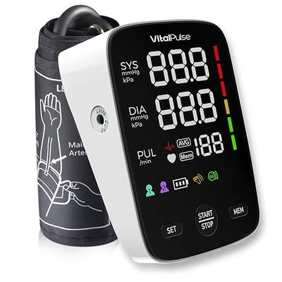 Tovendor Upper Arm Blood Pressure Monitor, Home Use Automatic BP Cuff Machine with Adjustable 8.7 inch-16.5 inch Cuff, LCD Large Display, 2 Users 180