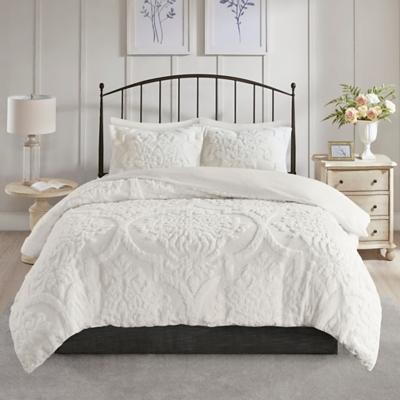 Alicia King/California King 6pc Cotton Comforter Set Gray/Ivory