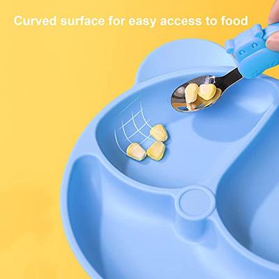 Upward Baby Led Weaning Supplies - Suction Plates for Baby - Spoons Self  Feeding 6 months Suction Bowls Silicone Plates - Toddler Plates Bowls Self