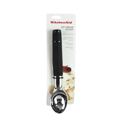 Kitchenaid Chrome Ice Cream Scoop in Black Soft Handle, Dishwasher Safe -  Yahoo Shopping