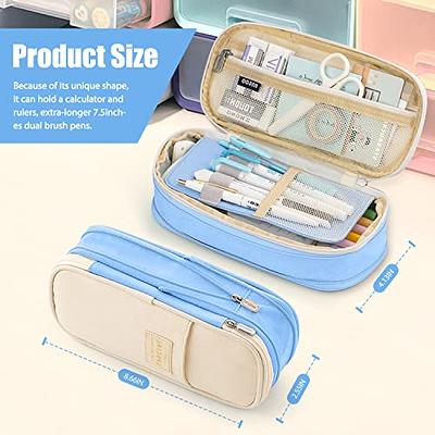 JOINPRO Pencil Case, Large Capacity Pencil Case Organizer; Double Zipper  Storage Bag; Big Pencil Pouch for College School Office Teen Girl Boy Men