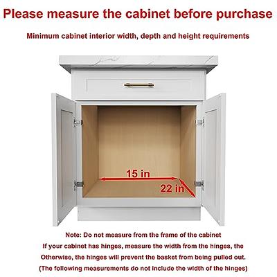 Sikarou Wood Pull Out Cabinet Organizer 2 Tie 14 W x 21 D, Heavy-Duty Sliding  Drawers for Inside Cabinets Storage and Organization for Kitchen, Pantry,  Bathroom - Yahoo Shopping