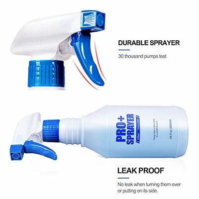 Airbee Plastic Spray Bottles 2 Pack 16 Oz for Cleaning Solutions, Planting,  Pet, Bleach Spray, Vinegar, Professional Empty Spraying Bottle, Mist Water  Sprayer with Adjustable Nozzle and Measurements